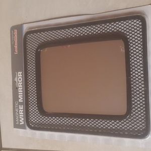 New black metal wire framed magnetic mirror